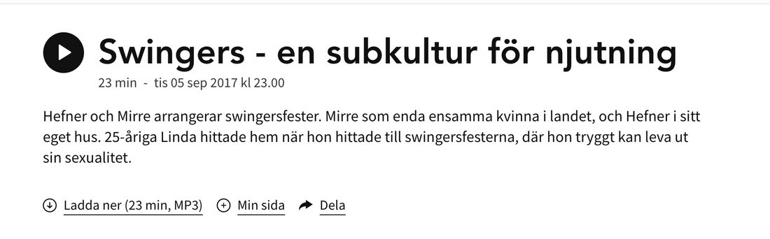 Swingers- En subkultur för njutning