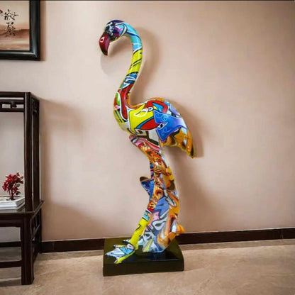 Graffiti Flamingo Sculpture