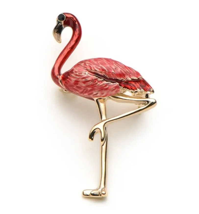 Brooch Pink Flamingo