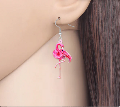 Pink Flamingo Earrings