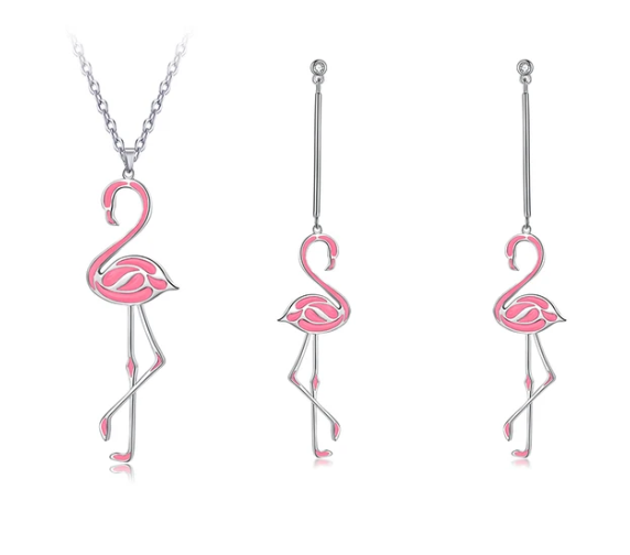 Halskette Rosa Flamingo