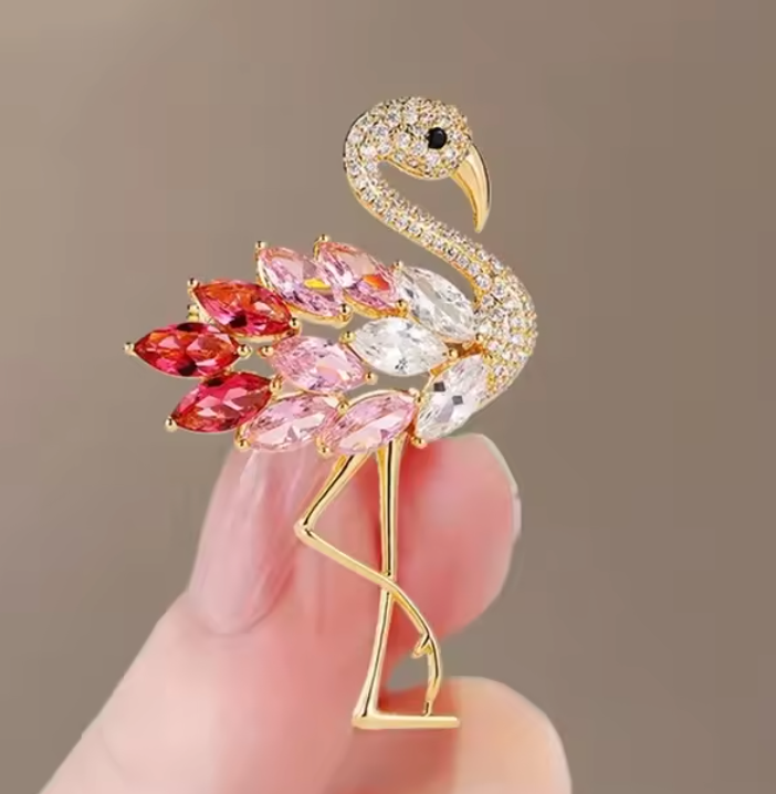 Brosch Flamingo