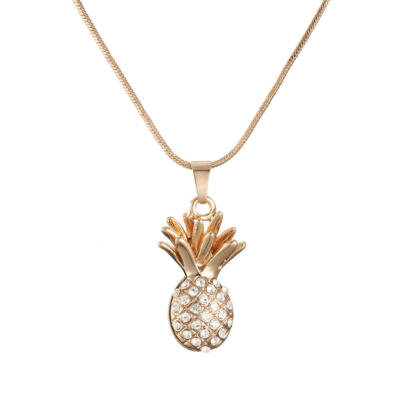 Necklace with Glittering Pineapple